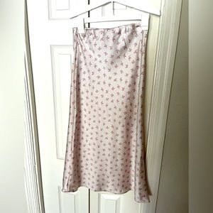 miami Pink Floral Midi Skirt